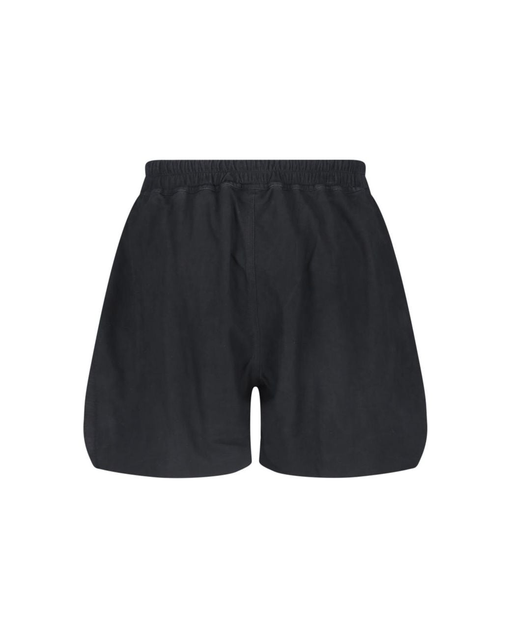 Rick Owens Black Relaxed Fit Above-Knee Length Shorts for men