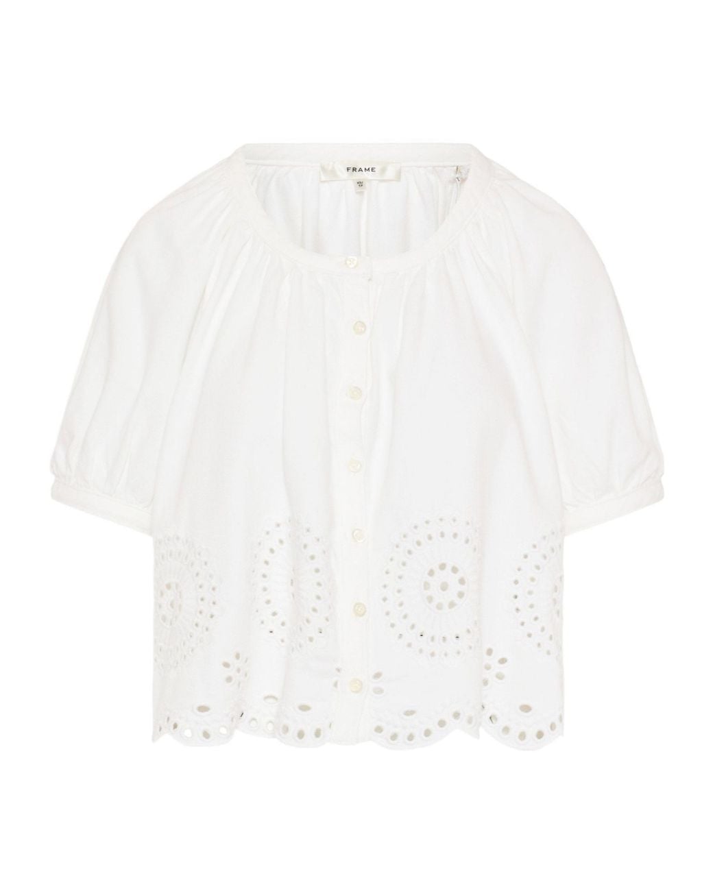 FRAME White Crew Neck Shirt