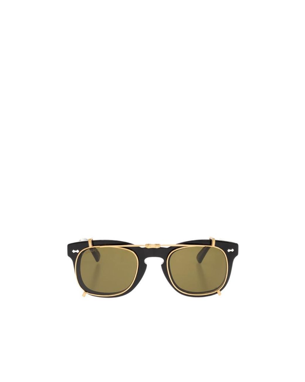 Gucci Green Eyewear Round Frame Sunglasses for men