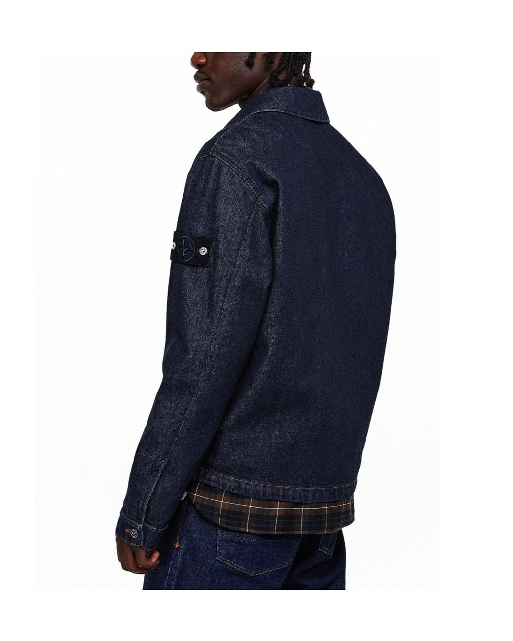 Stone Island Blue Practical Denim Jacket for men