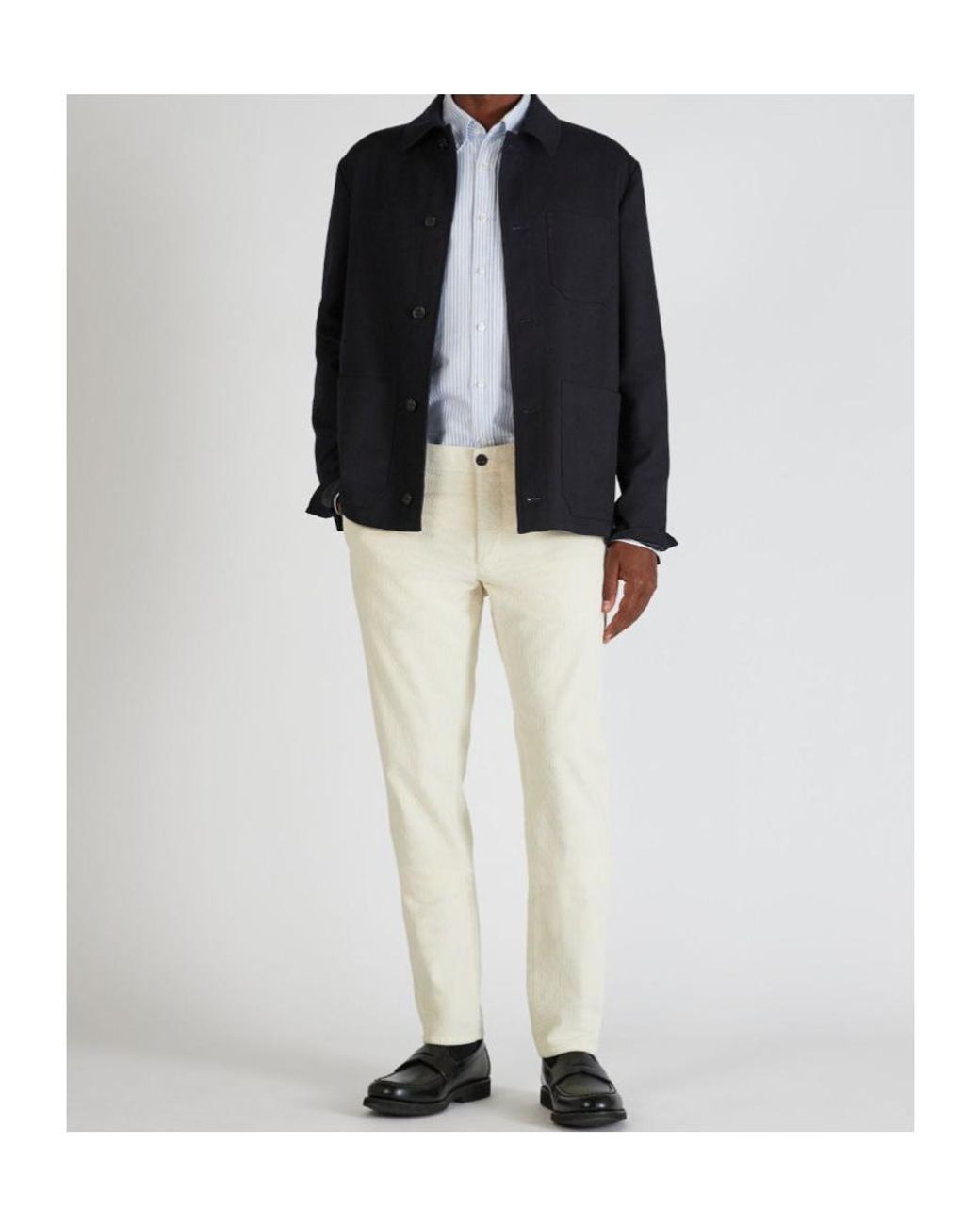 Incotex White Slim-Fit Corduroy Pants for men