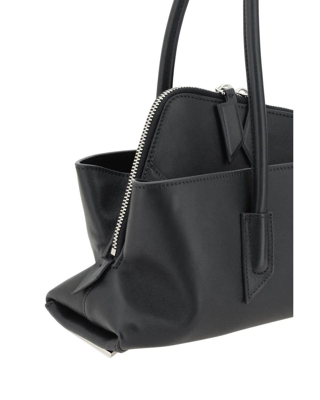 The Attico Black The La Passeggiata Small Top Handle Tote Bag