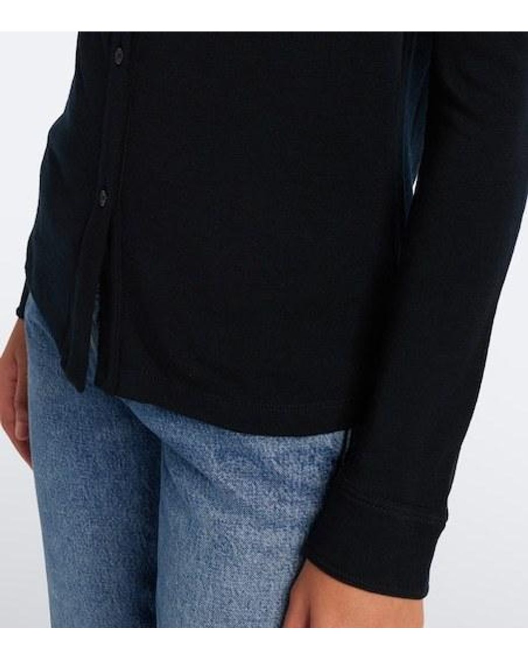 Nili Lotan Blue Ibra Wool Shirt