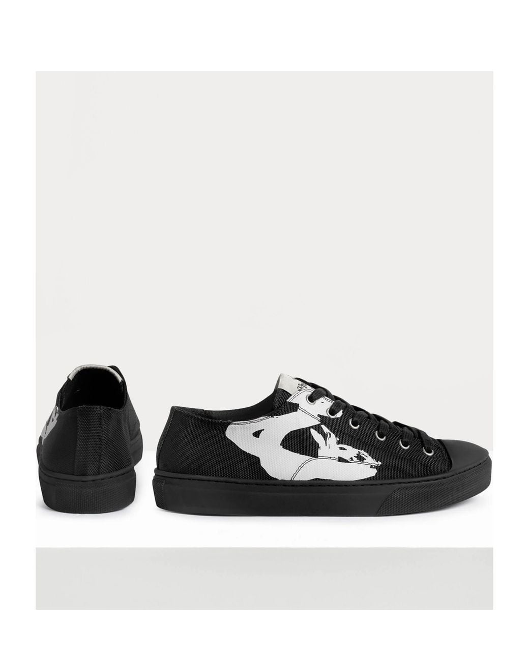 Vivienne Westwood Black Lace-Up Low-Top Sneakers for men