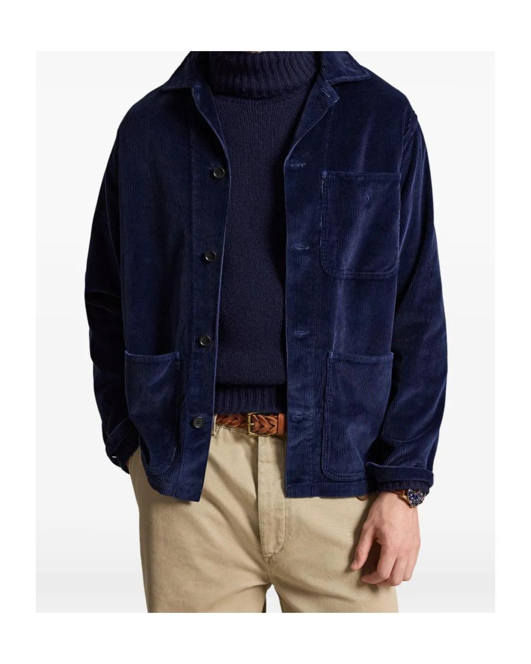 Polo Ralph Lauren Blue Long-Sleeved Shirt for men