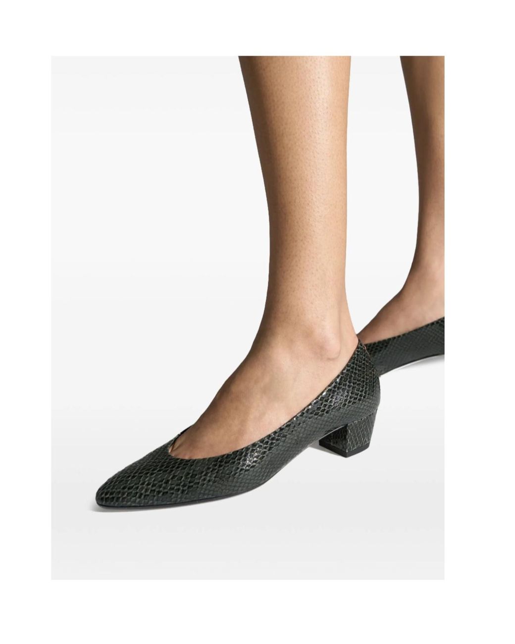 Aeyde Black Helia Leather Heeled Pumps