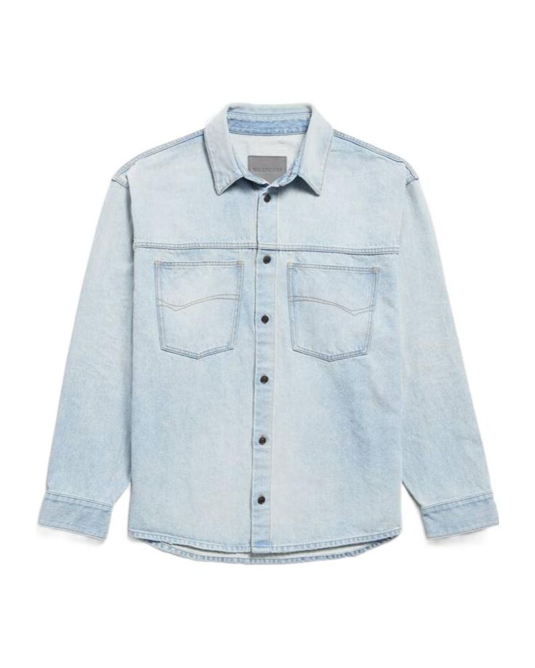 Balenciaga Blue Denim Shirt for men
