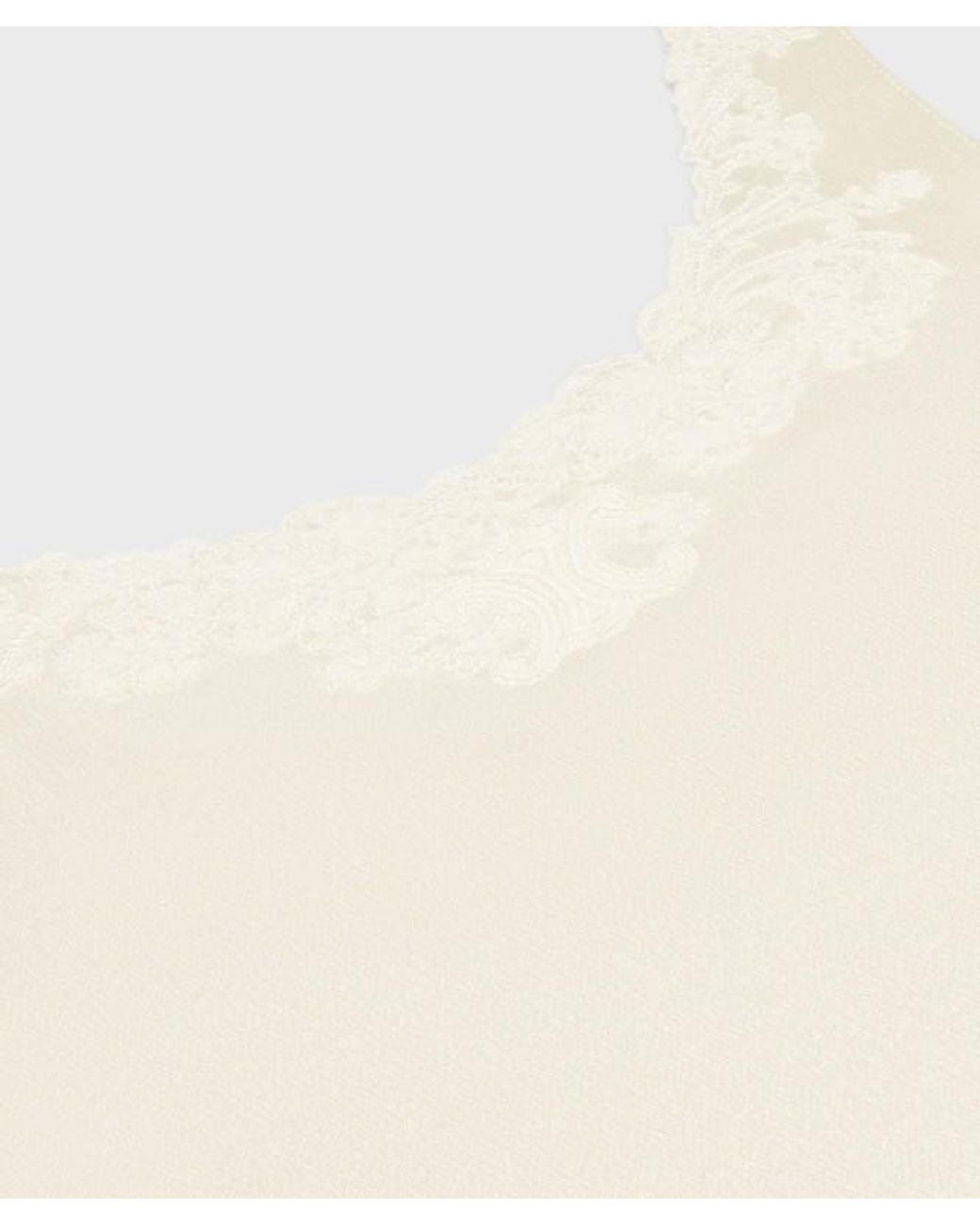 Céline Natural Embroidered Top