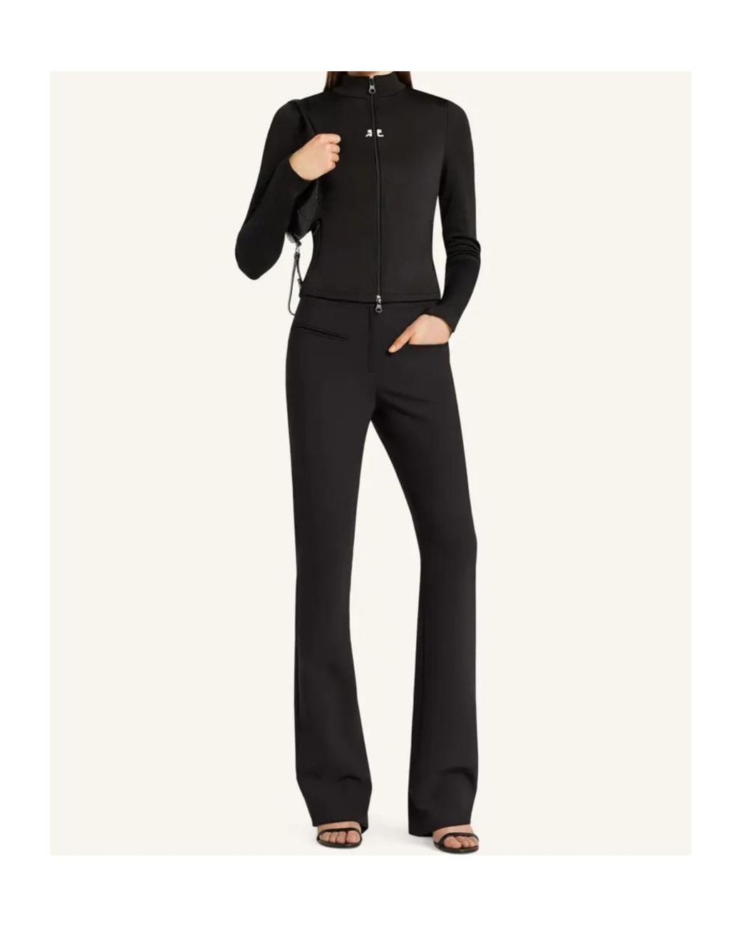 Courreges Black Courrèges Biker Tracksuit Jacket