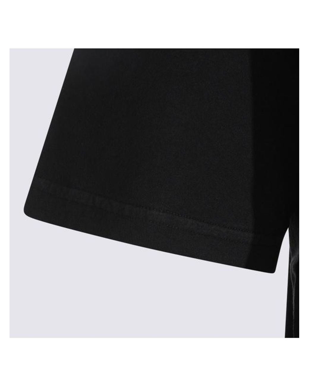 Stone Island Black Compass Logo Print T-Shirt for men