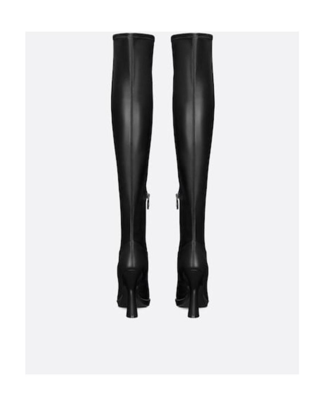 Dior Black D-Fiction Heeled Thigh Boot