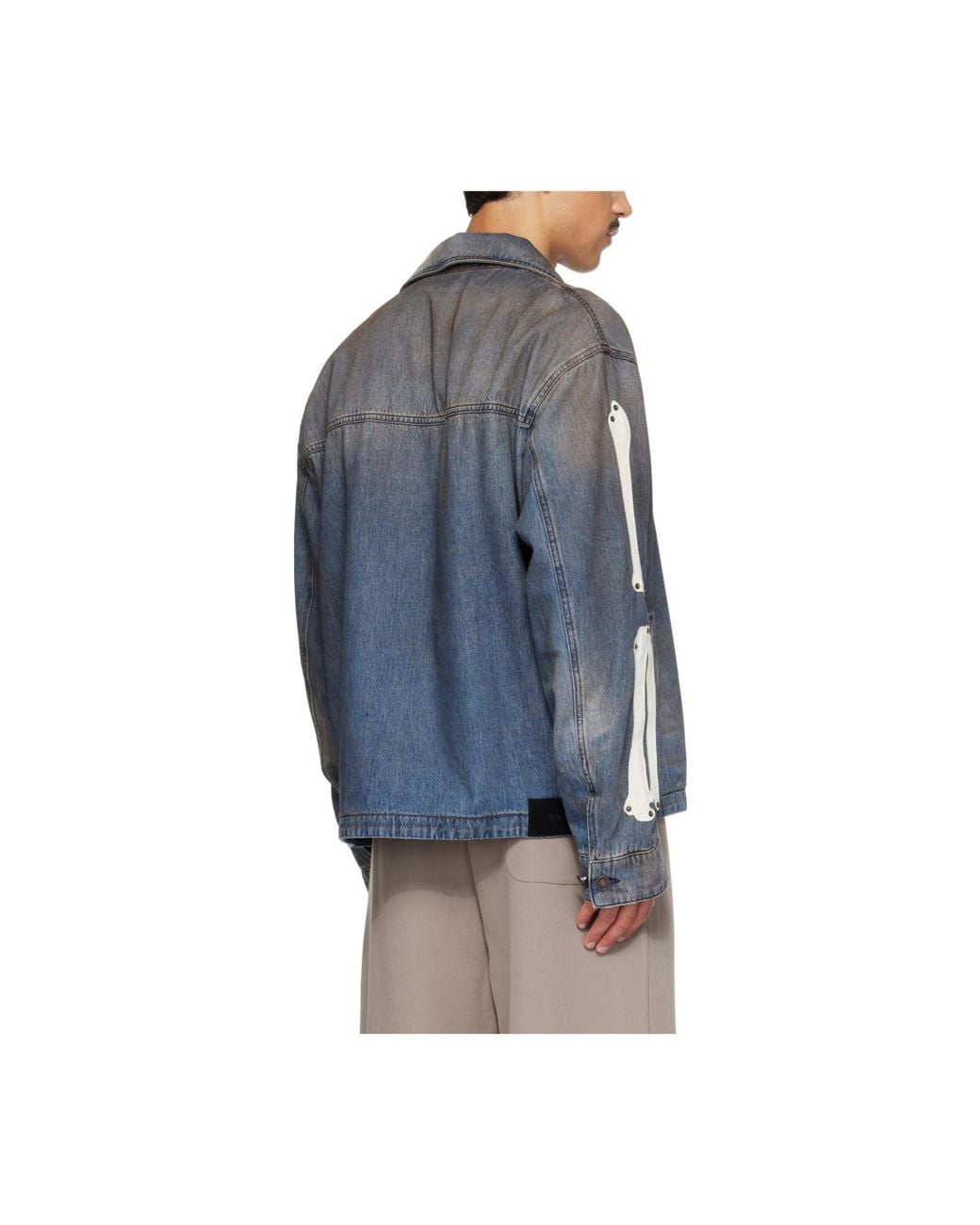 Amiri Black Logo Detail Denim Jacket for men