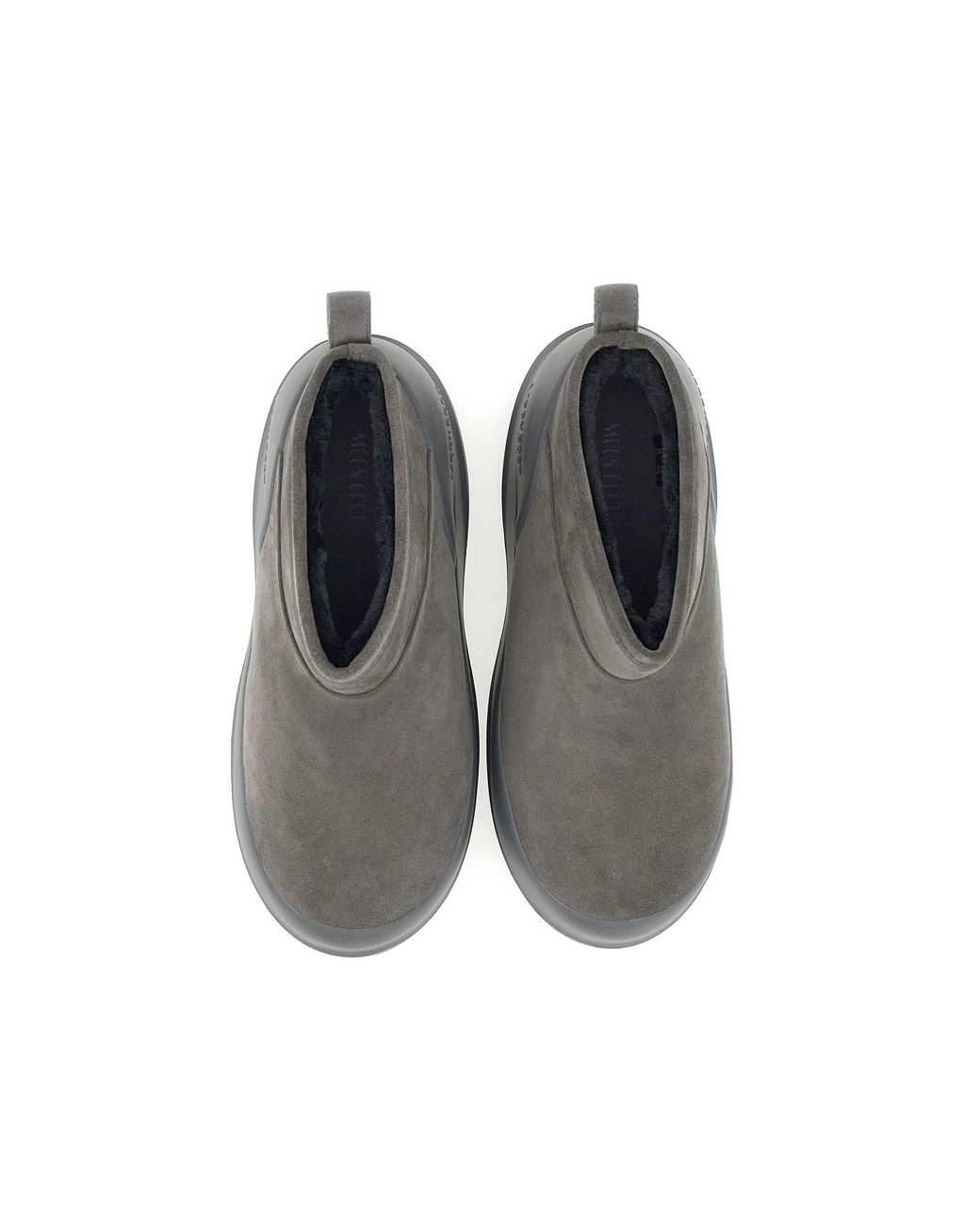 Moon Boot Gray Luna Logo Debossed Slip-On Boots for men