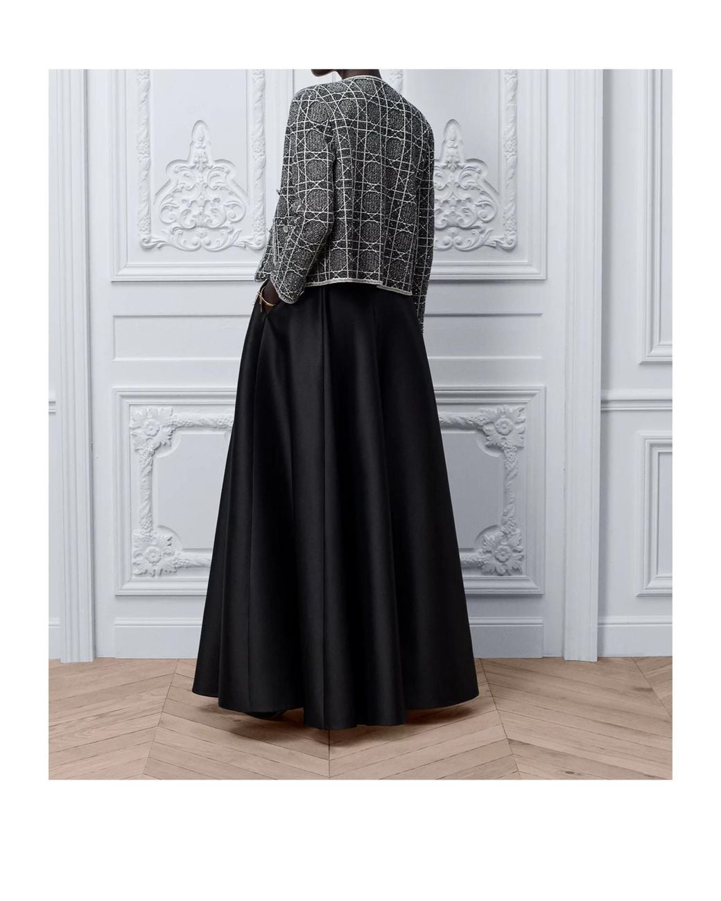 Dior Black Macrocannage Cropped Jacket