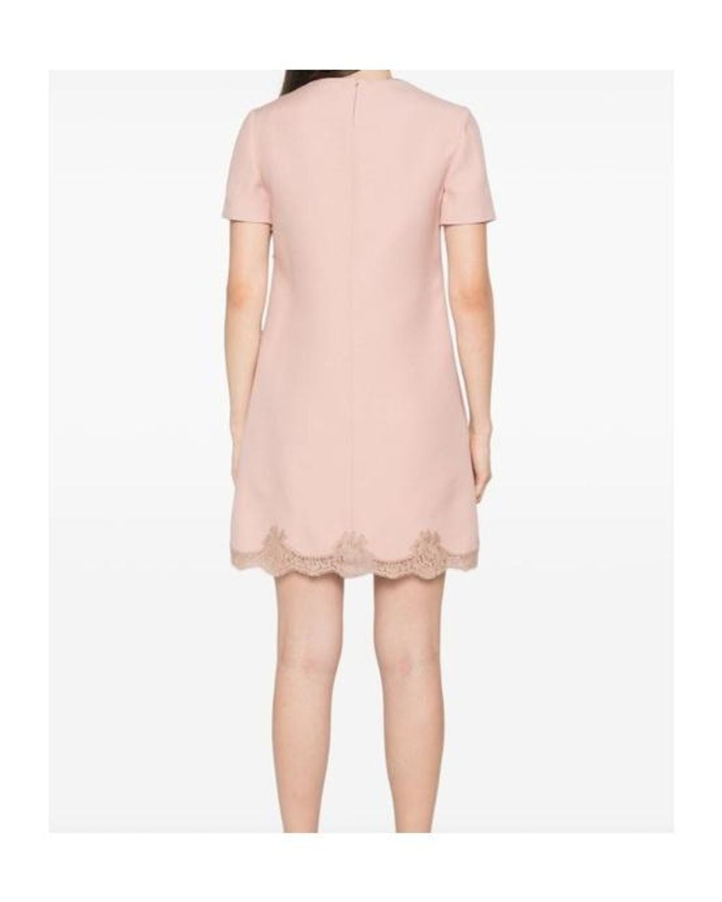 Valentino Pink Crepe Couture Short Dress