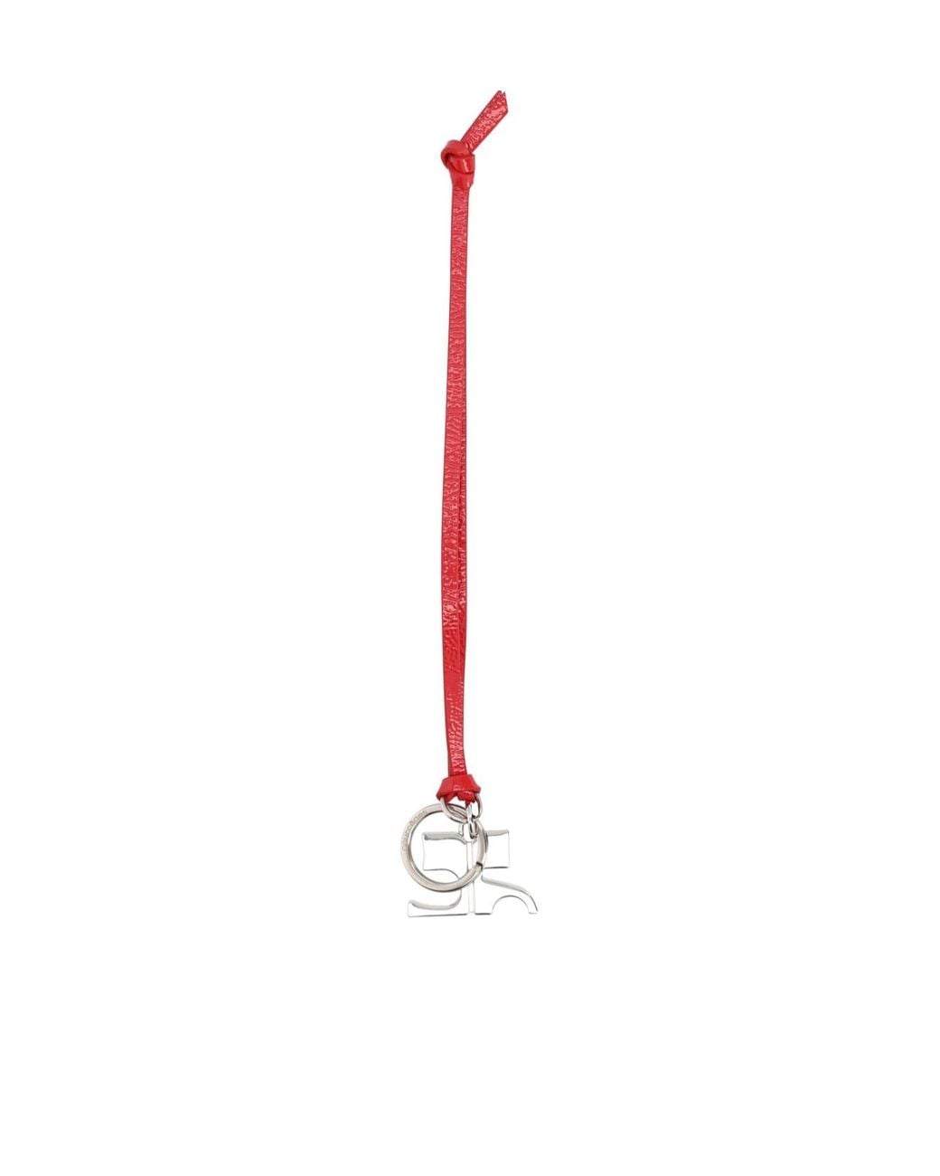 Courreges White Courrèges Ac Naplack Key Ring for men