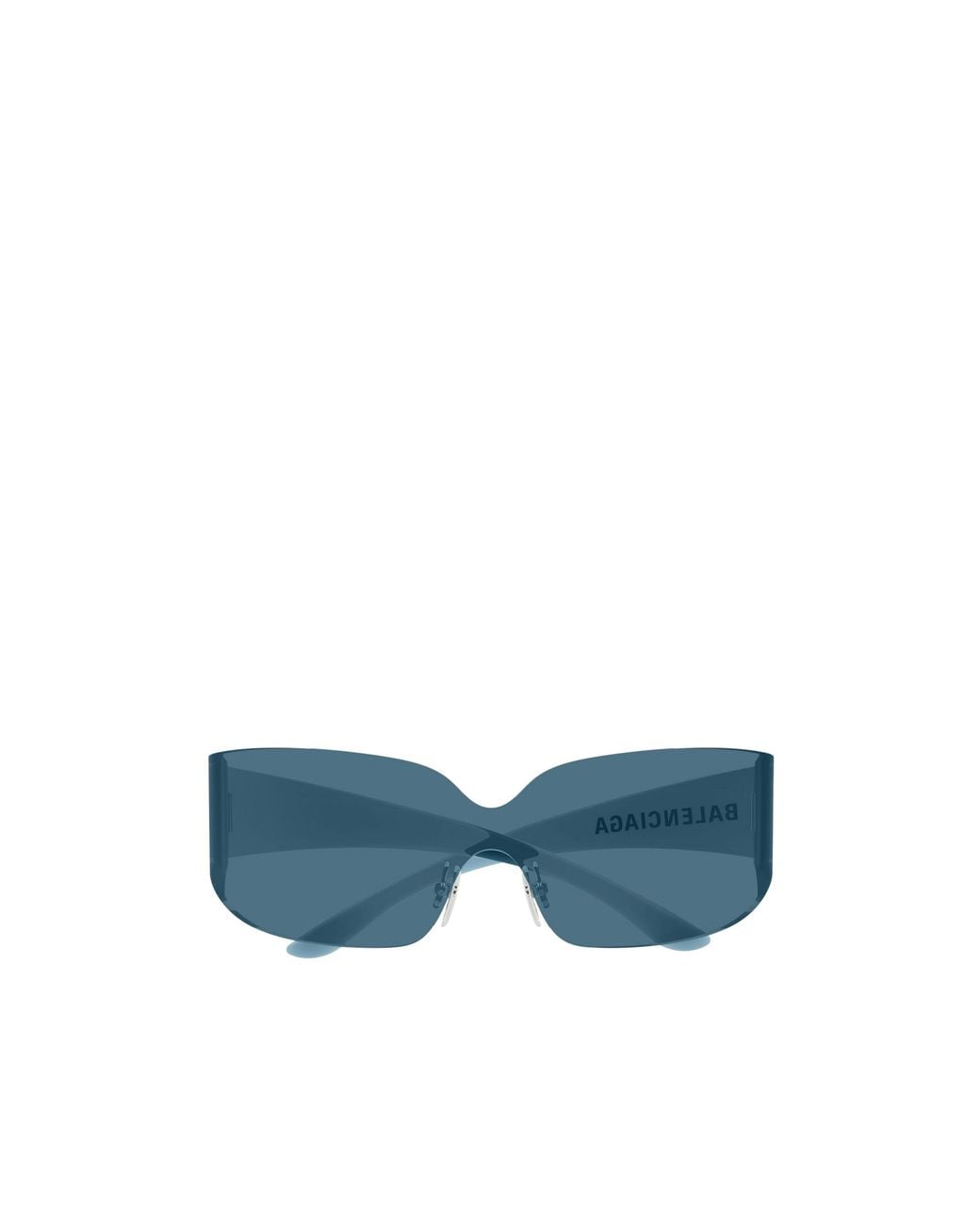 Balenciaga Blue Eyewear Shield Frame Sunglasses for men