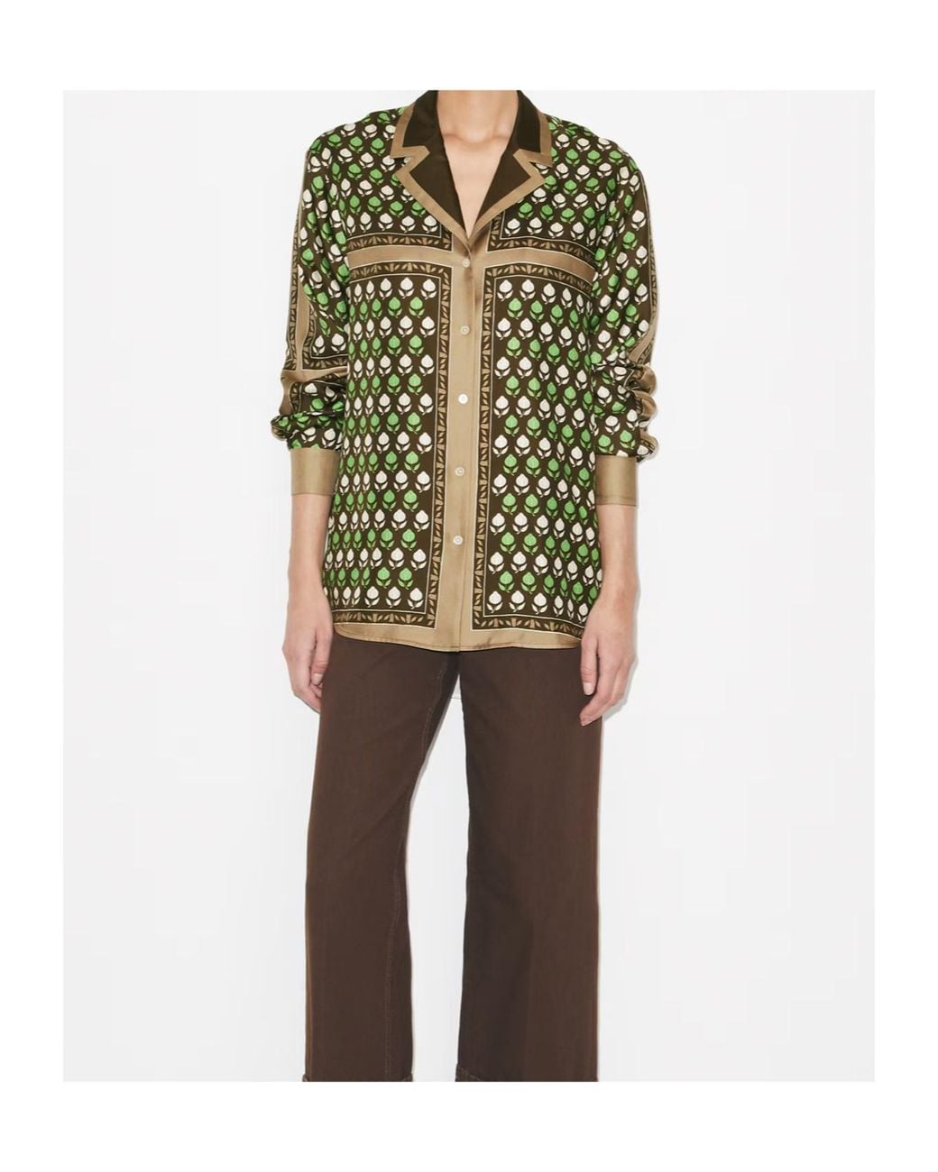 Tory Burch Green Twill Shirt