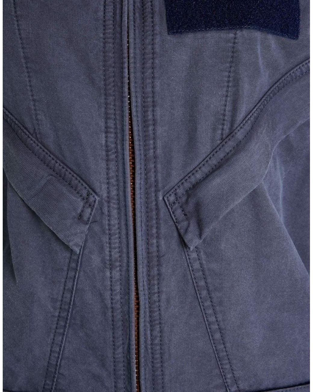 MM6 by Maison Margiela Blue Solid Color Stretch Long Sleeve Jumpsuit