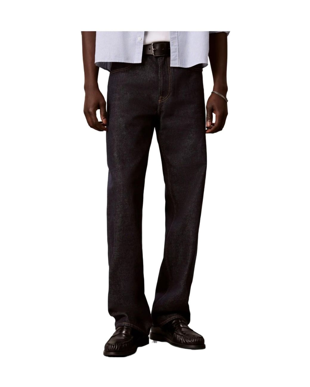 Calvin Klein Blue Rinze Regular-Fit Jeans for men