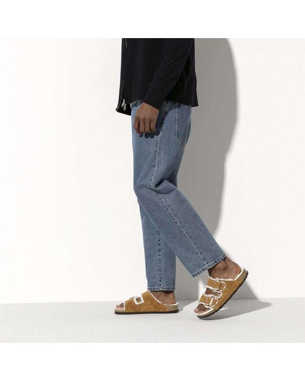 Birkenstock Brown Arizona Open-Toe Slides for men