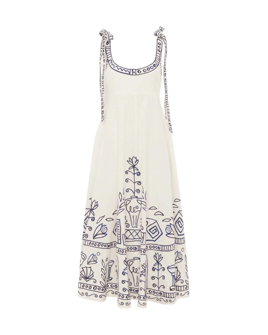 ALÉMAIS White Leela Midi Dress
