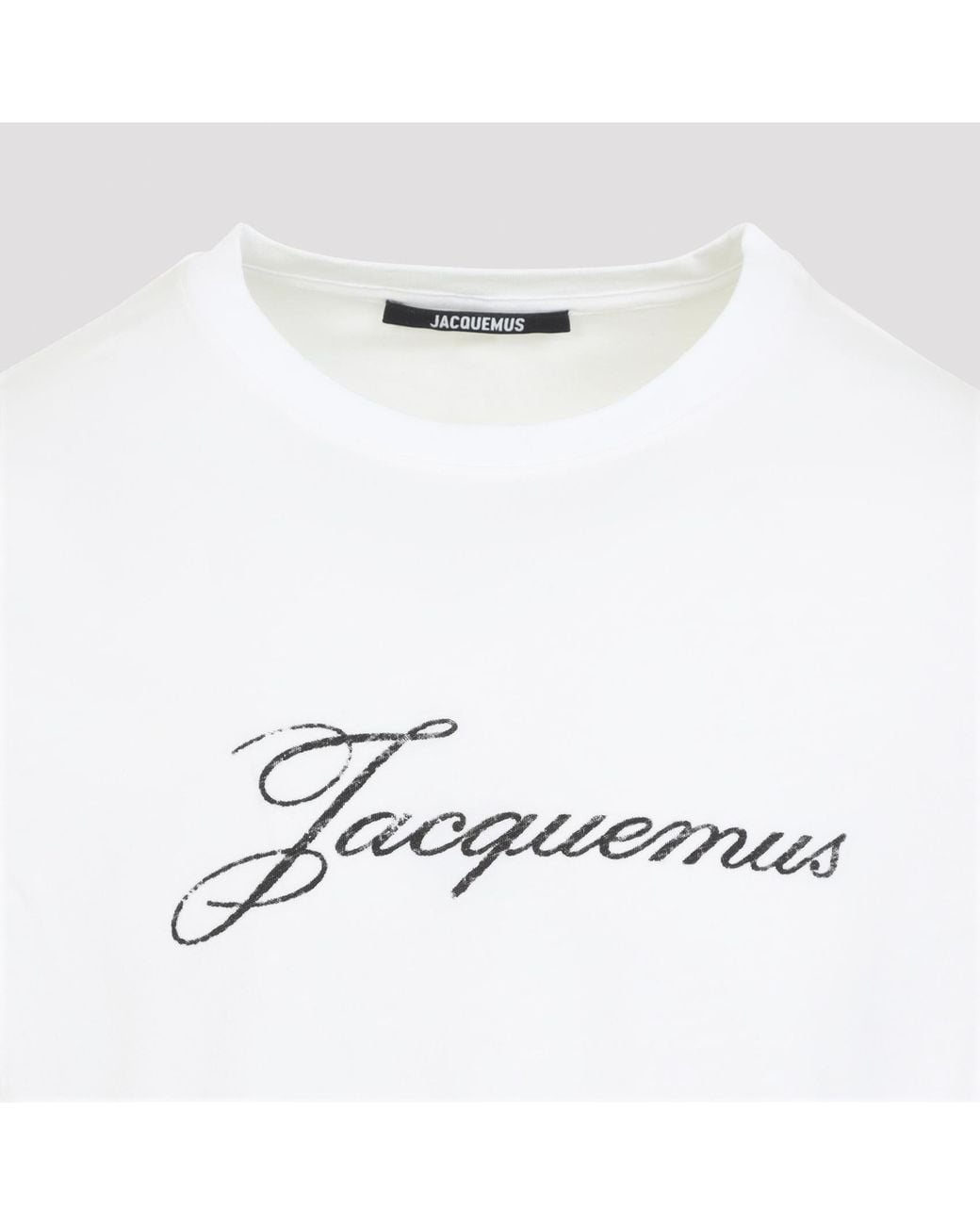 Jacquemus White Crewneck Long-Sleeve T-Shirt for men