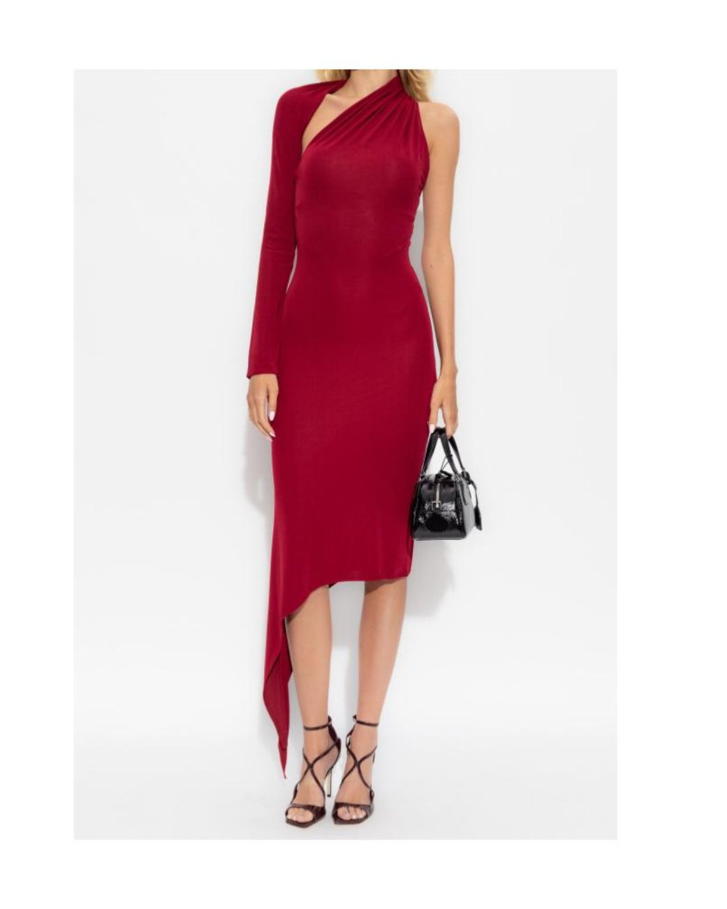 Courreges Red Asymmetrical Dress
