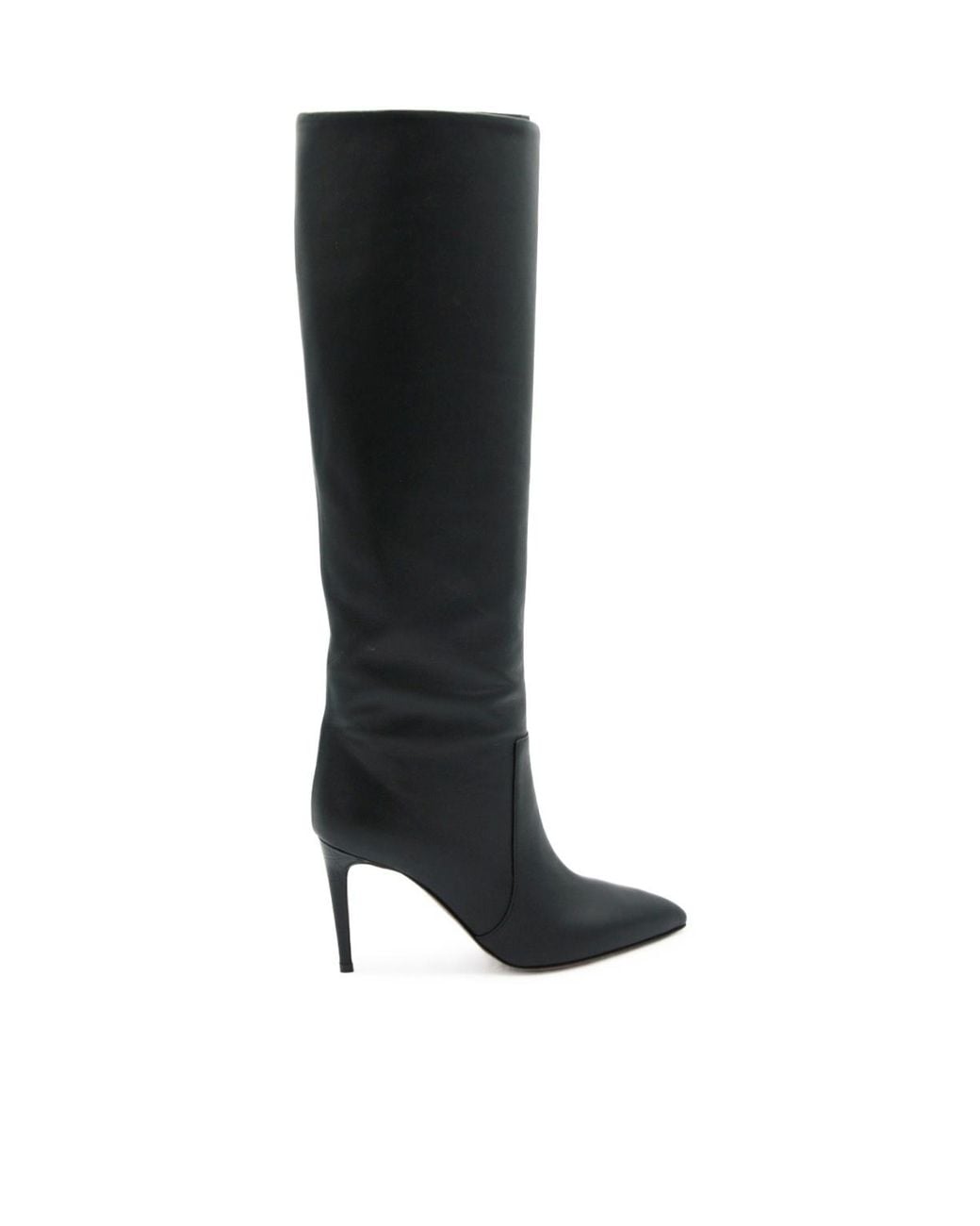 Paris Texas Black Pointed Toe Stiletto Boots