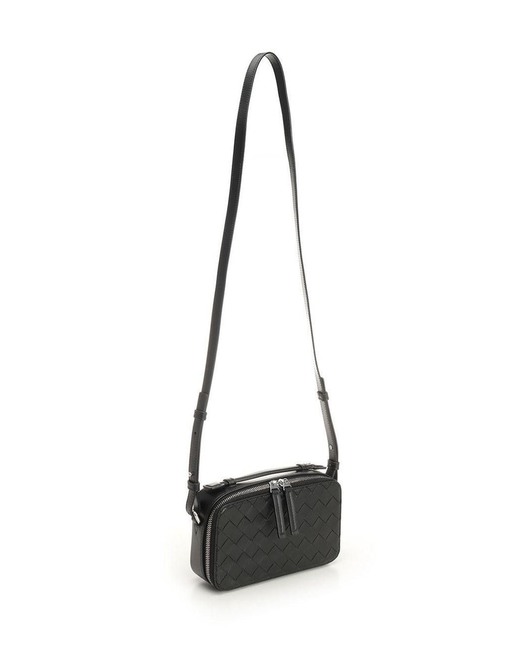 Bottega Veneta Black Getaway Phone Pouch for men
