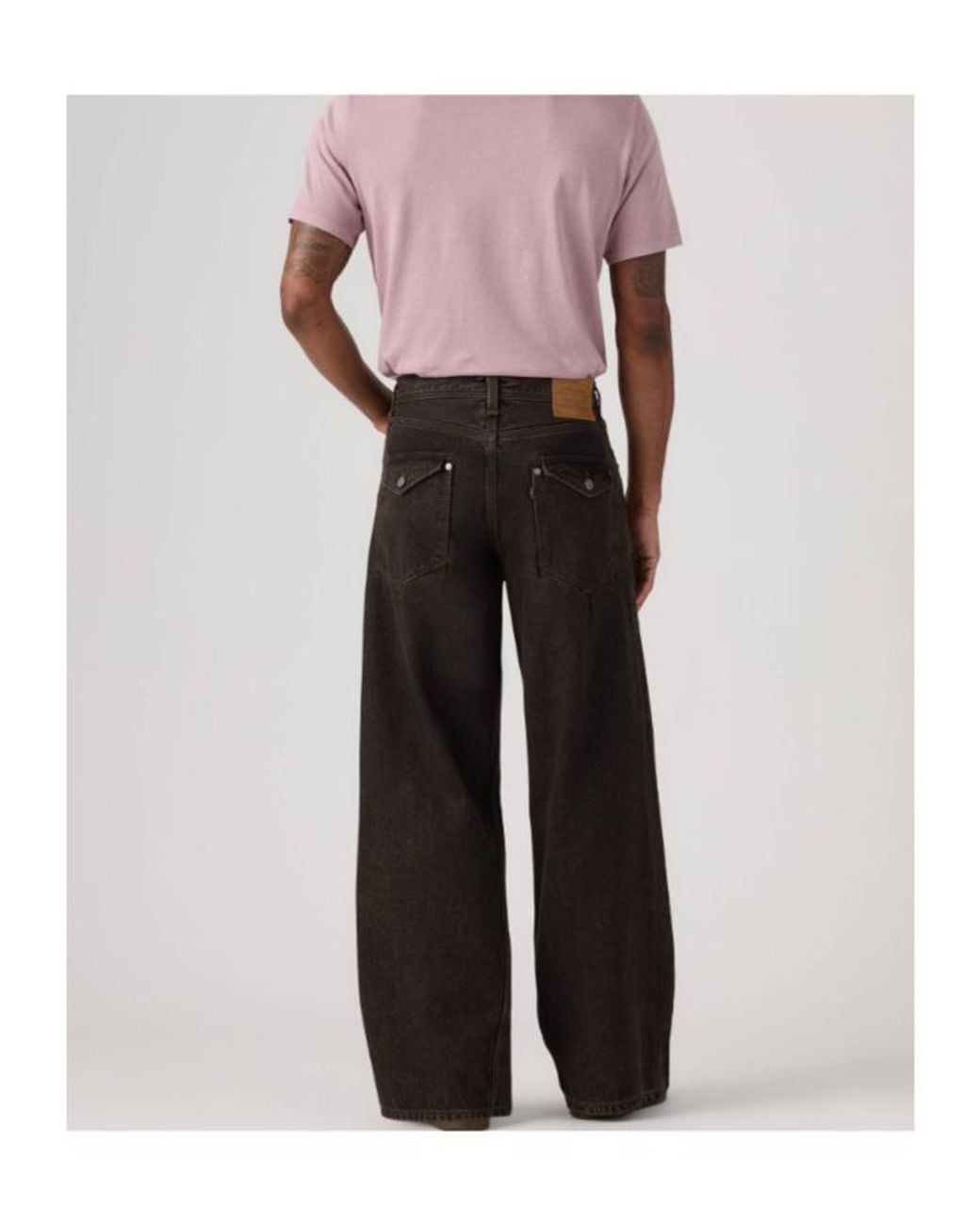 Levi's Black Twisted Baggy Wide-Leg Jeans for men
