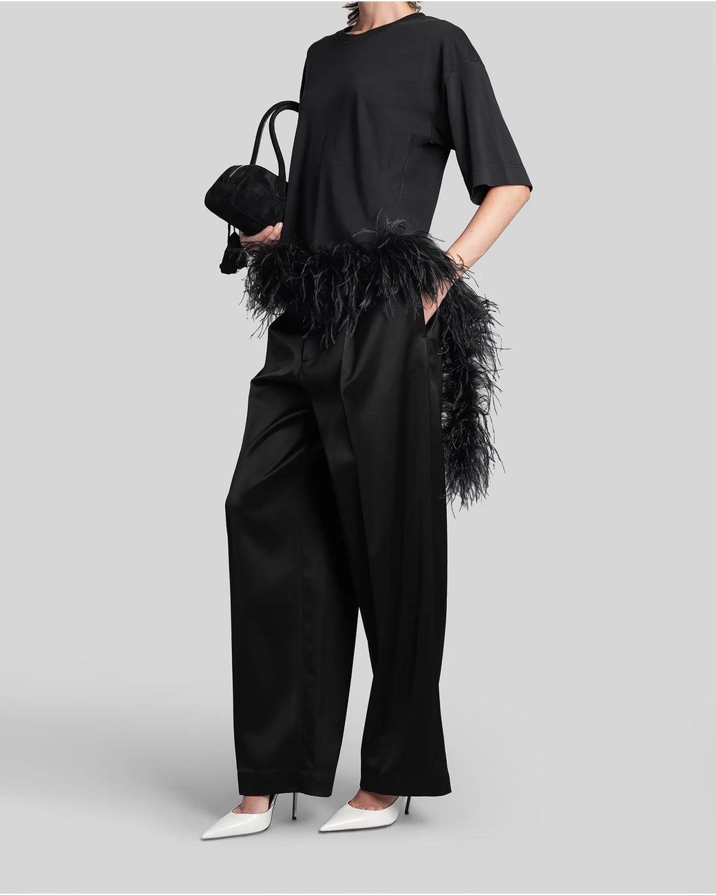 DARKPARK Black Danielle Wide-Leg Pants