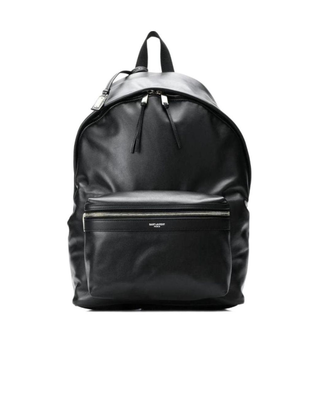 Saint Laurent Black City Zip-Up Backpack for men