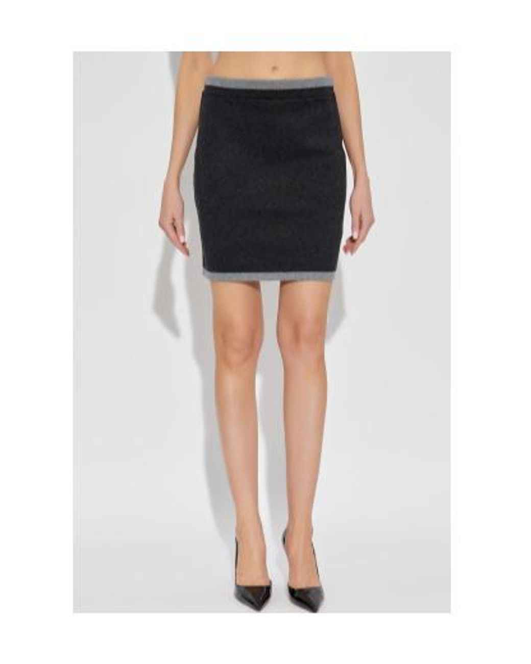 ROTATE BIRGER CHRISTENSEN Black Cotton Mini Skirt