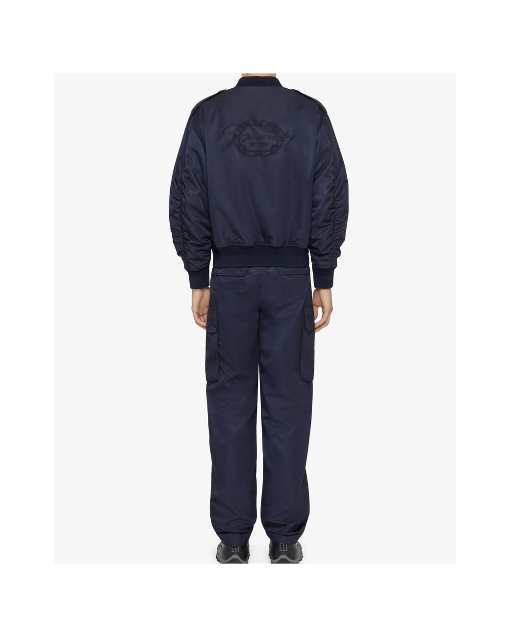 Givenchy Blue Medallion Embroidered Bomber Jacket for men