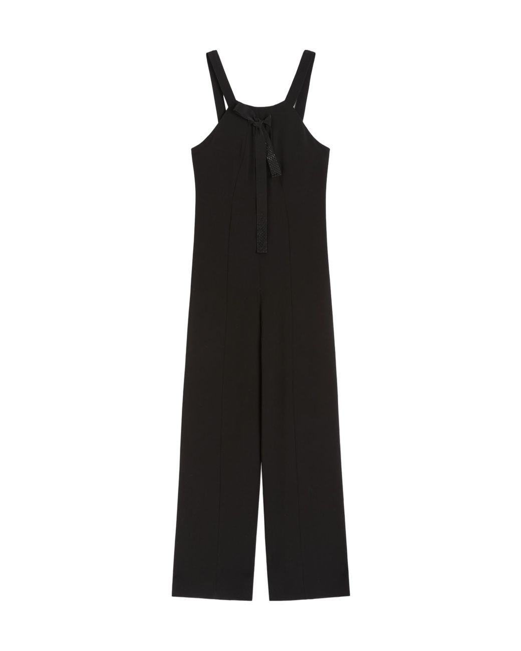 Max Mara Black Pianoforte Estro Bow Detailed Sleeveless Jumpsuit