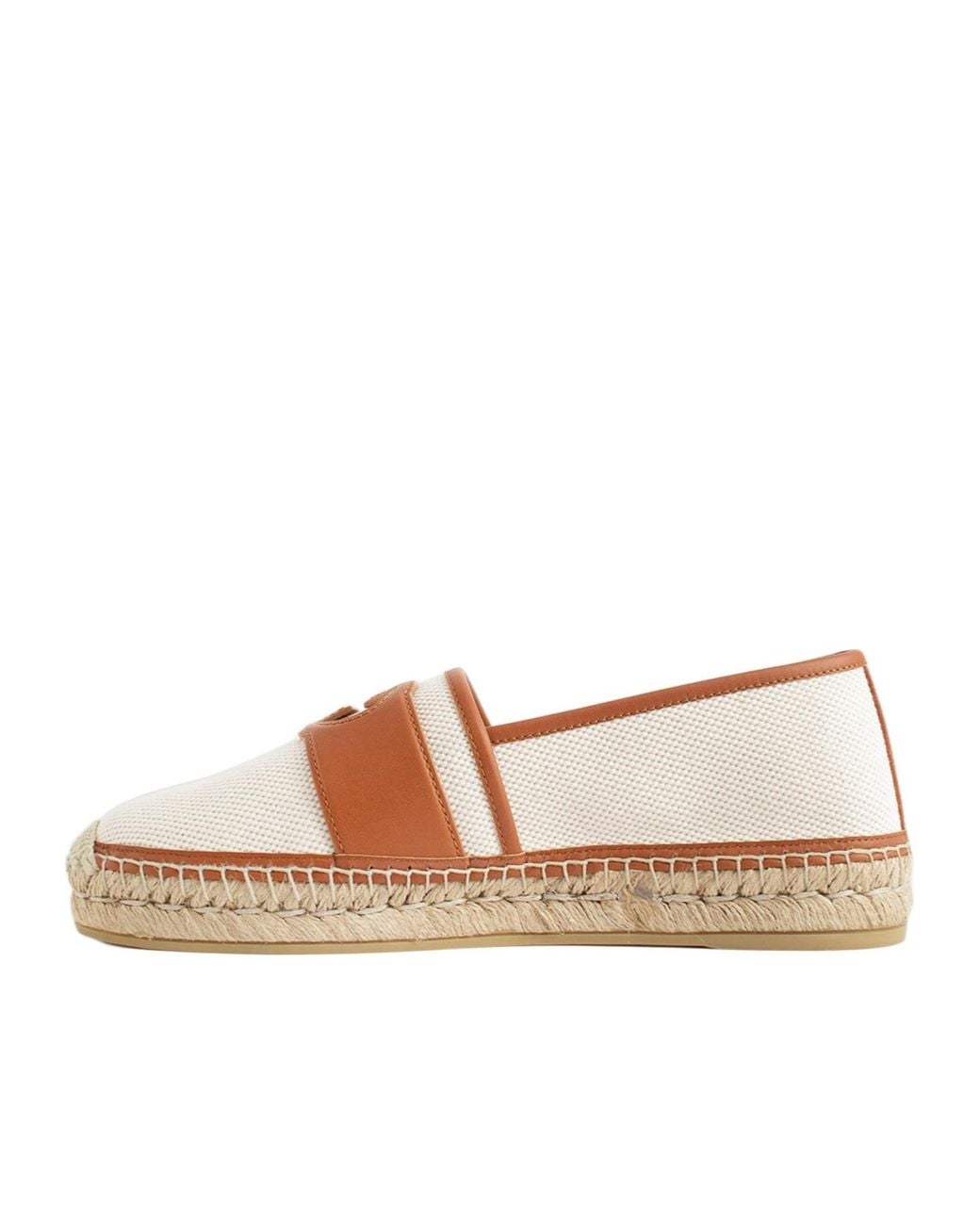 Gucci Brown Logo Cut-Out Slip-On Espadrilles for men
