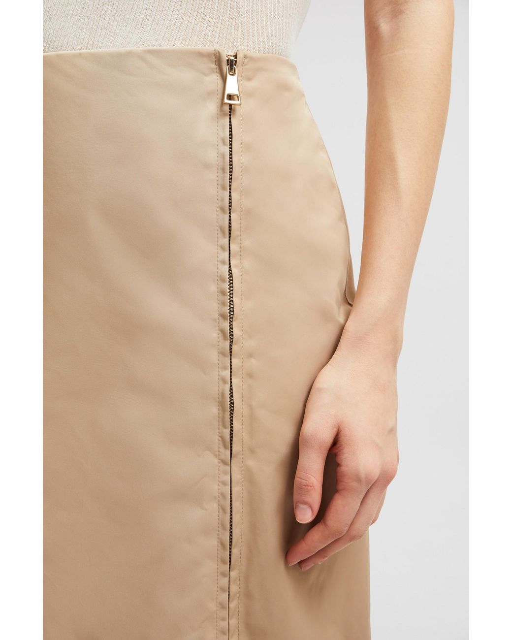 Moncler Natural Zipped Skirt