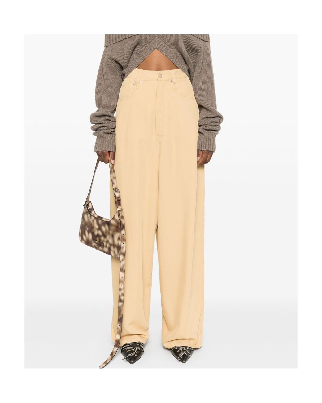 MM6 by Maison Margiela Natural Twill Trousers