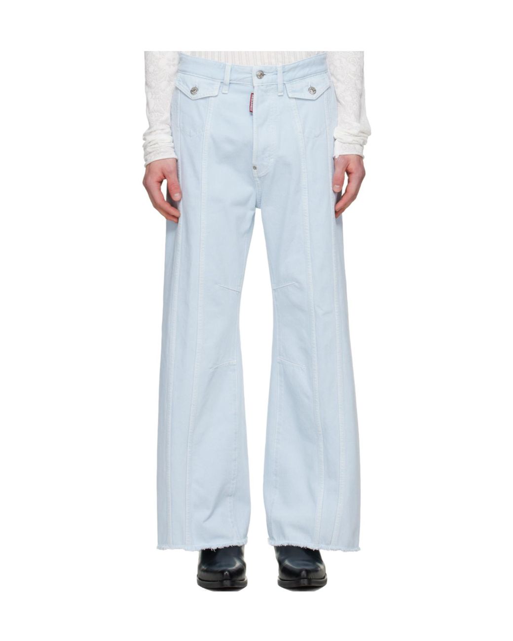 DSquared² Blue Eros Belt Loop Jeans for men