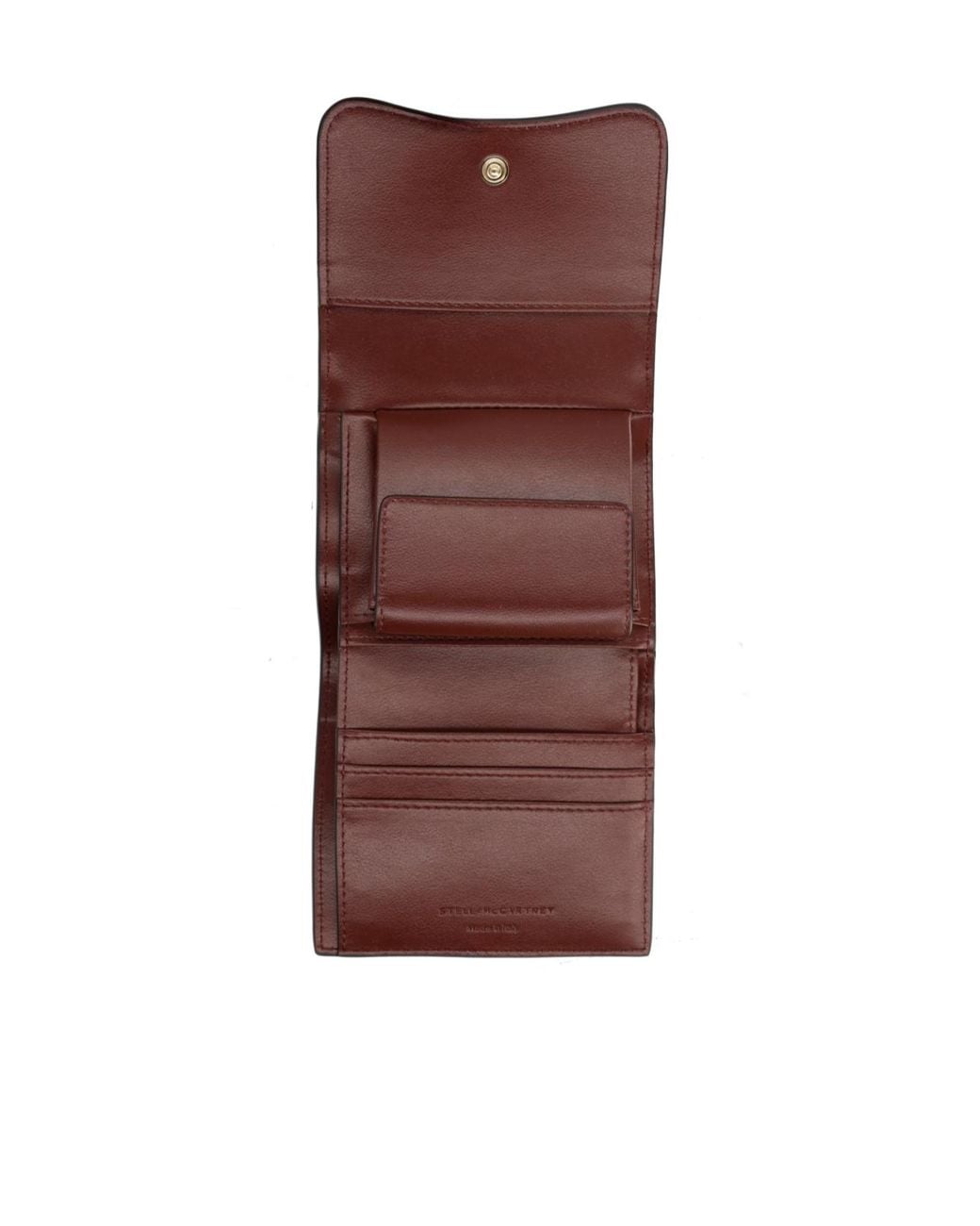Stella McCartney Brown Padlock Flap Wallet