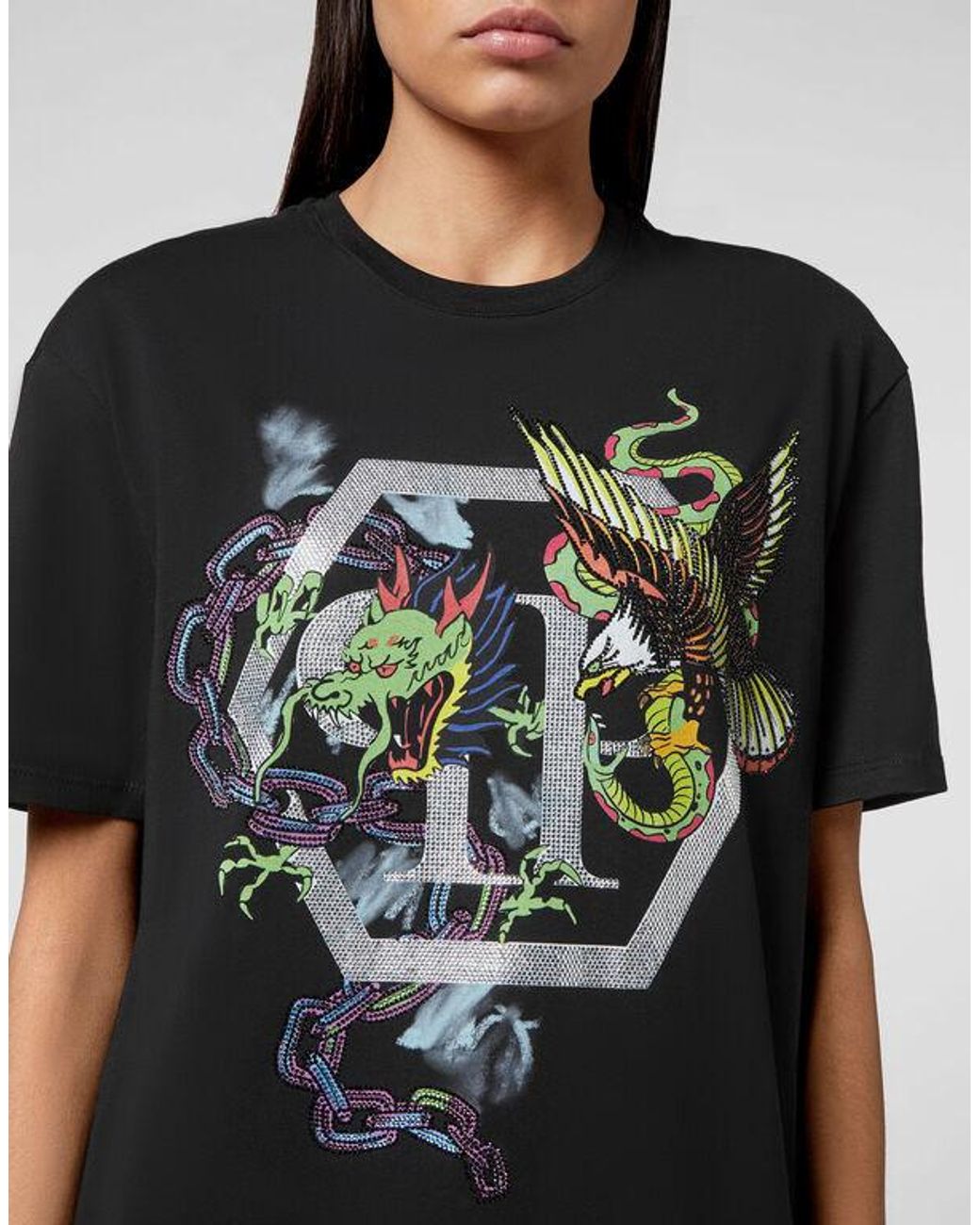 Philipp Plein Black Logo Short-Sleeved T-Shirt