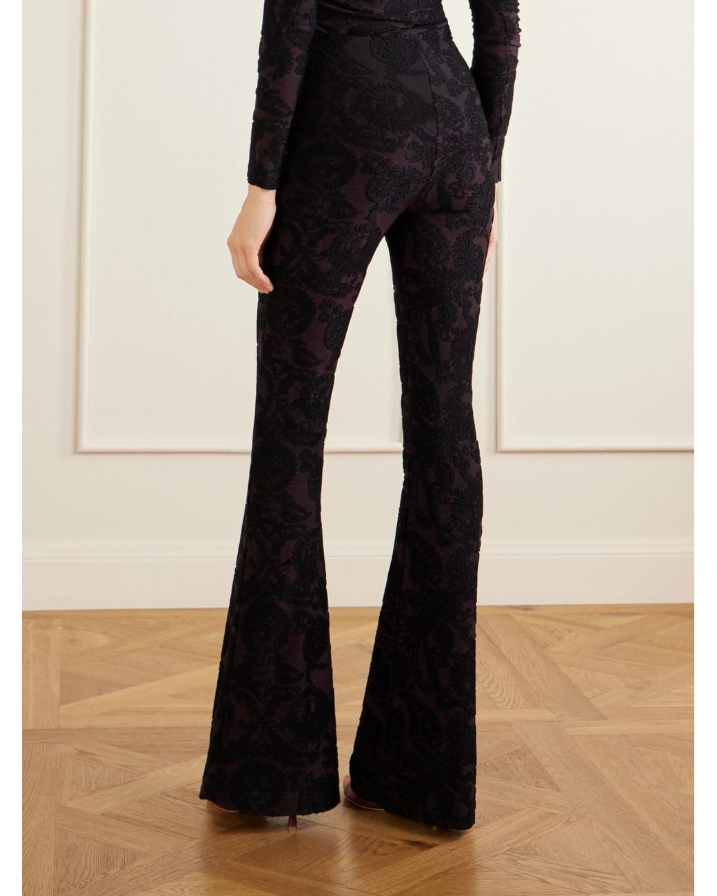 Etro Black High-Waist Flared Trousers