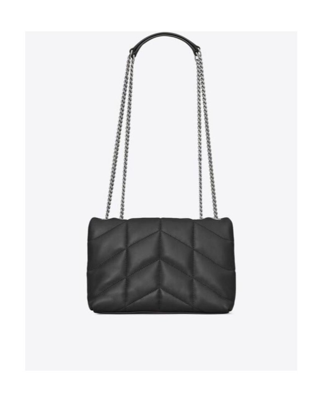 Saint Laurent Black Puffer Toy Small Shoulder Bag