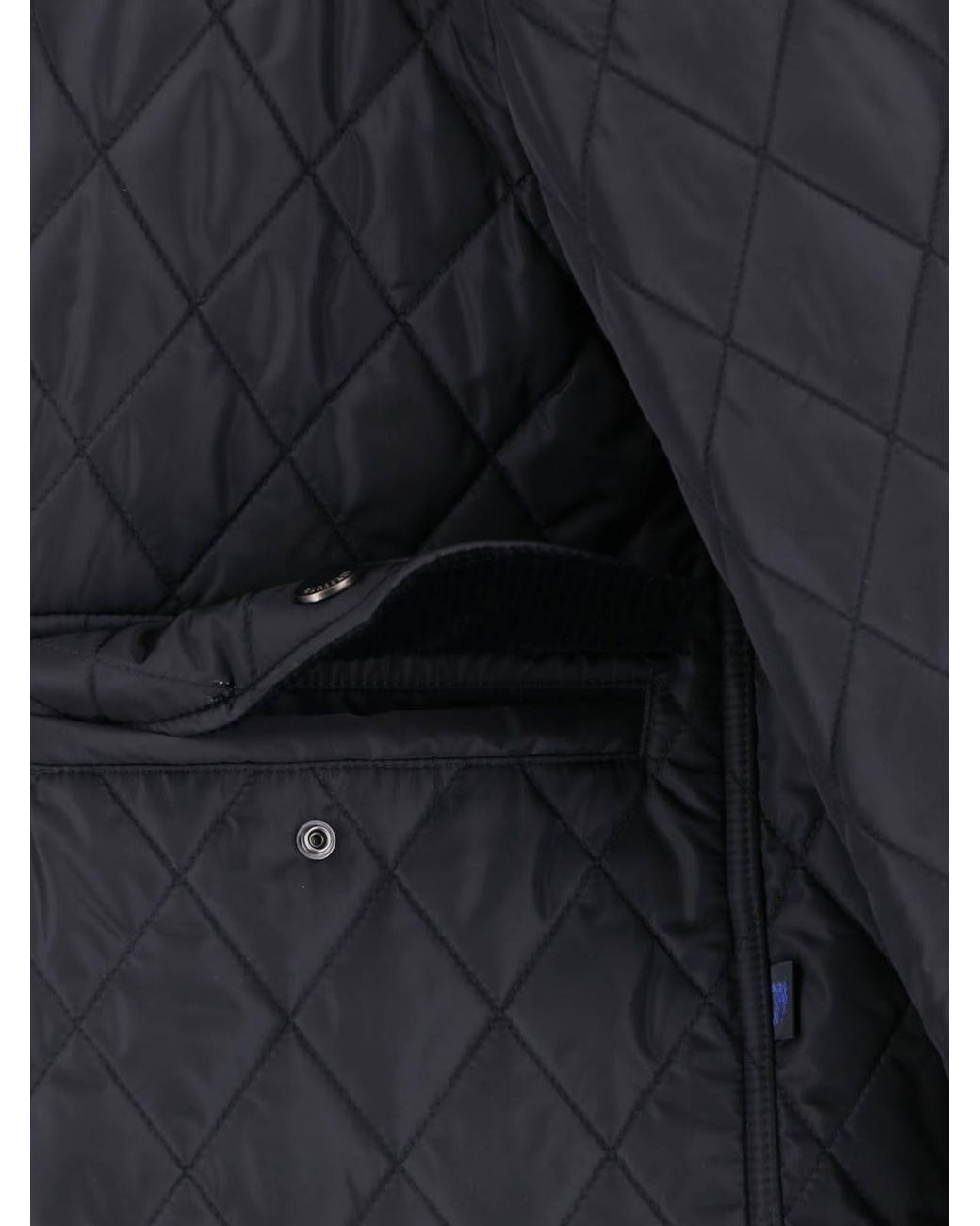 Burberry Black Quilted Hooded Straight Hem Jacket