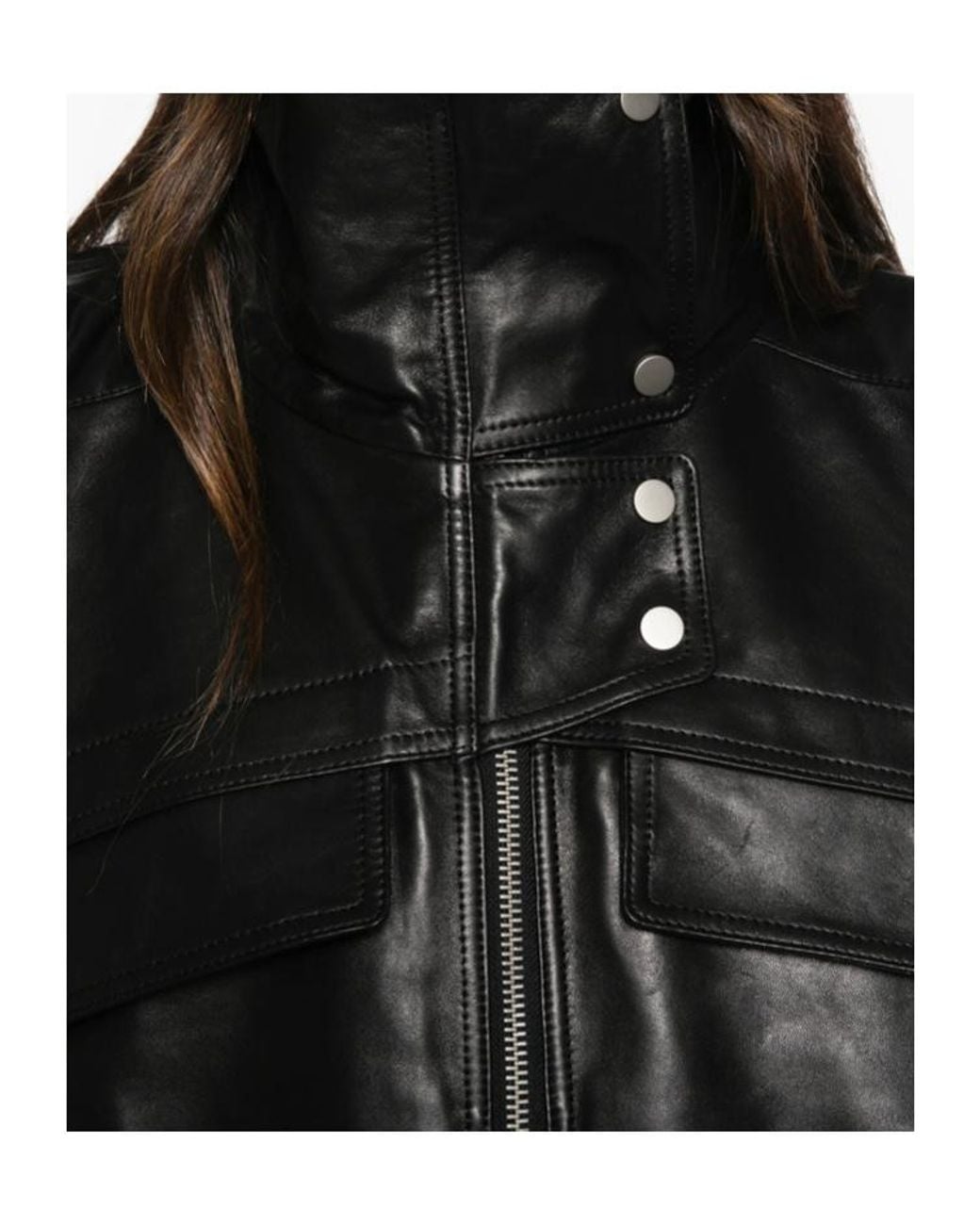 Entire studios Black High Collar Belted Jacket