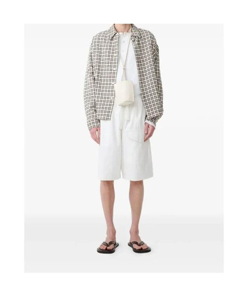 Studio Nicholson White Drawstring Shorts for men