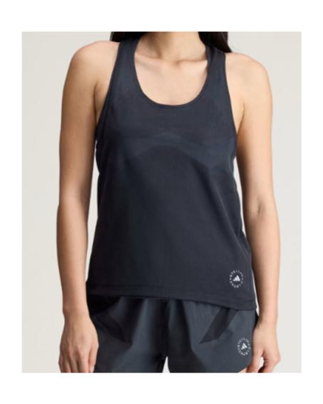 Adidas By Stella McCartney Black Double Layer Performance Top