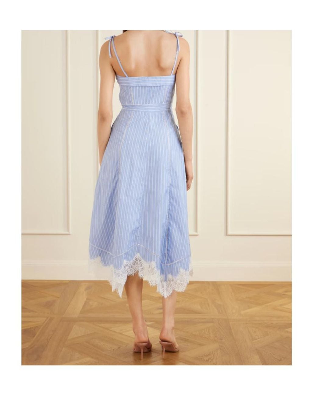 Jonathan Simkhai Blue Avaleigh Slip Dress