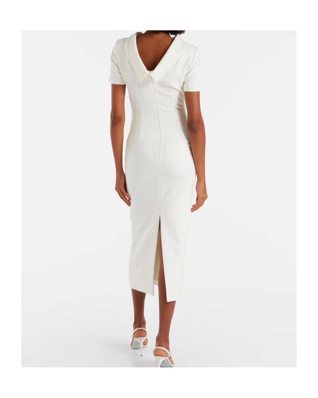 Roland Mouret White Crêpe Cocktail Dress